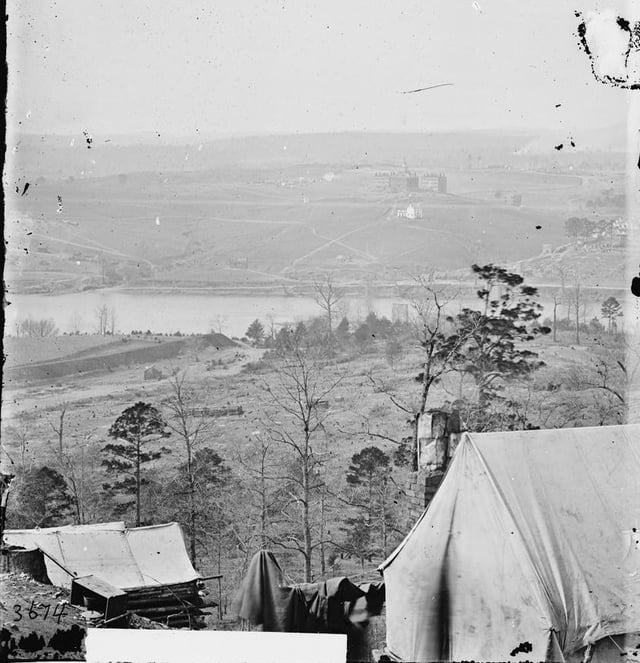 Photograph showing the aftermath of the Siege of Knoxville, December 1863