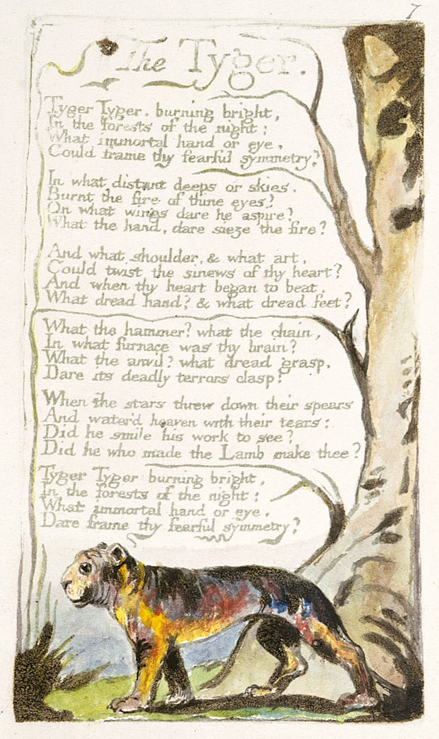 William Blake's first printing of The Tyger