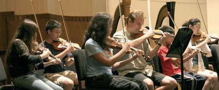 ASCAP and Manhattan School of Music summer campers participate in daily symphonic band rehearsals. Since 1999, the two institutions have partnered with to offer a free music camp for students who attend New York City's public schools.