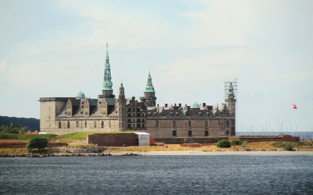 Kronborg castle is situated on the extreme northeastern tip of the island of Zealand at the narrowest point of the Øresund