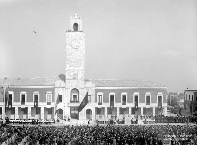 The inauguration of Littoria in 1932