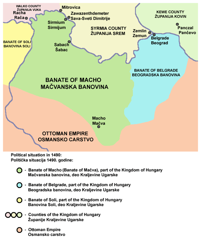 Banovina of Mačva in 1490