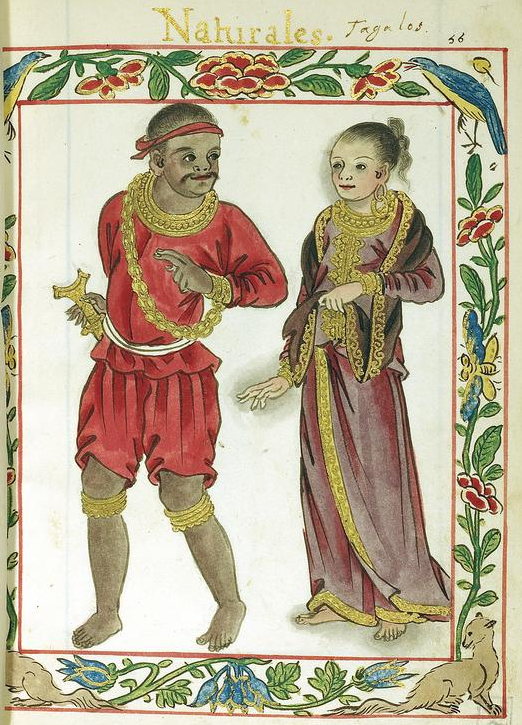 A Tagalog couple belonging to the Maharlika caste described in the Boxer codex.