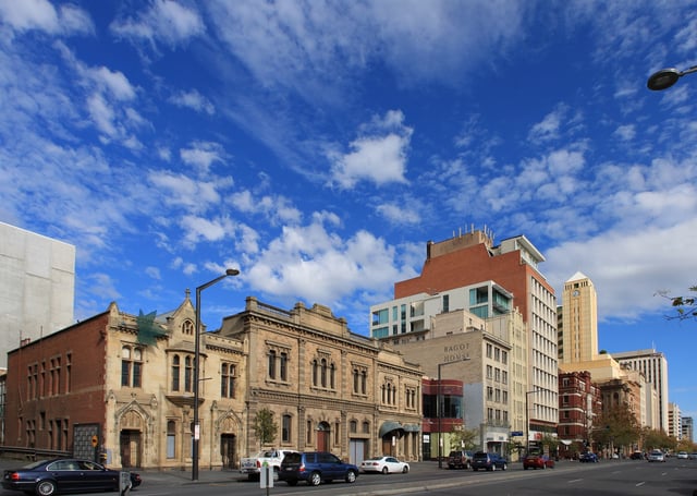 North Terrace, looking south-west from the Museum.