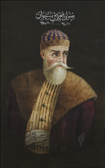 Portrait of Muhammad Fuzûlî by Azim Azimzade (1914). Fuzûlî is considered one of the greatest Azerbaijani poets.