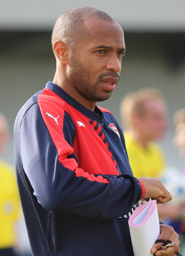 Henry as coach of Arsenal under 19s, September 2015