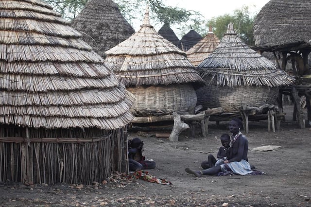 A village in South Sudan