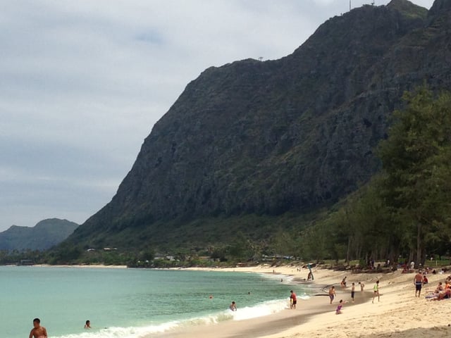 Waimānalo Beach itself, including 'da Bend' (looking south towards Makapu'u)