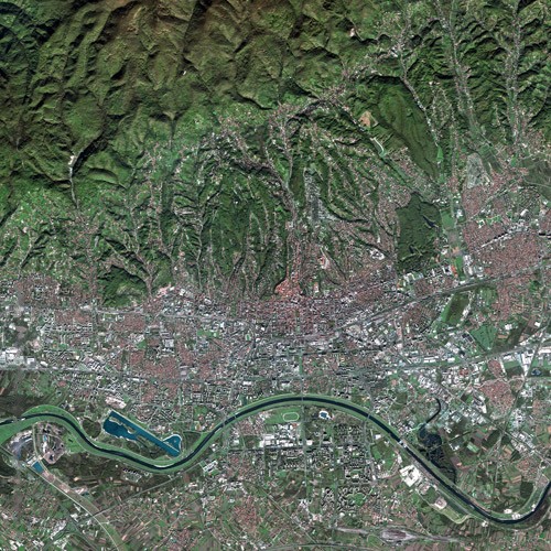 Zagreb by SPOT Satellite