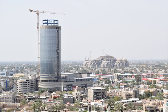 View of downtown Baghdad, March 2017