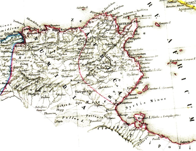 A map of Numidia