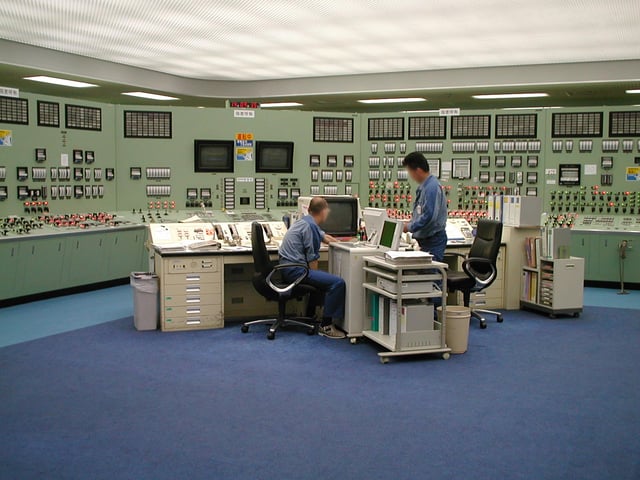 The Fukushima reactor control room in 1999