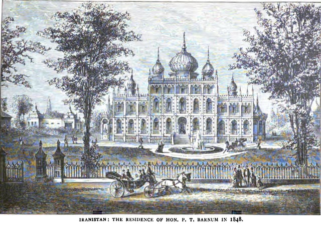 Iranistan, the residence of P.T. Barnum, in 1848