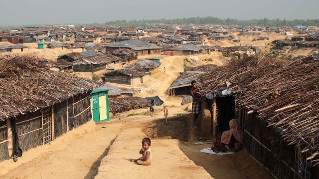 A Rohingya refugee camp in Bangladesh