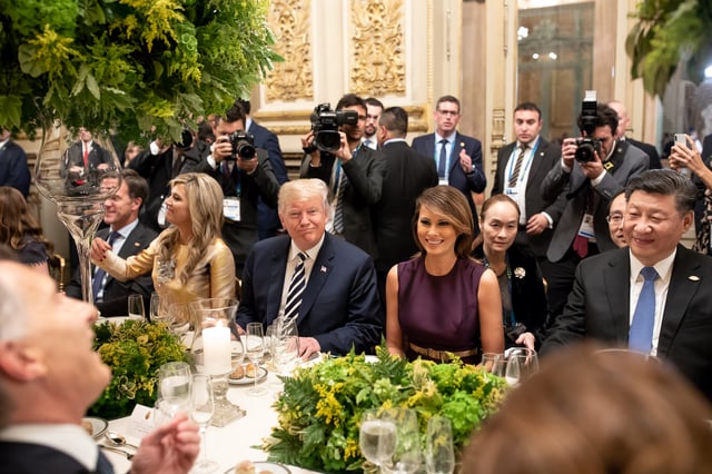 Trump and Xi Jinping at the G20 Buenos Aires summit in November 2018