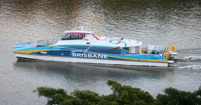 Spirit of Brisbane ferry on the Brisbane River