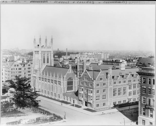 Side view at Claremont Avenue between W. 120th and W. 119th streets (1910).