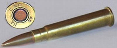 .303 inch (7.7 mm) centrefire, FMJ rimmed ammunition