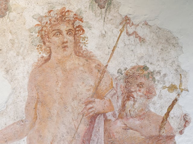 A Roman fresco depicting Bacchus with red hair, Boscoreale, c. 30 BC