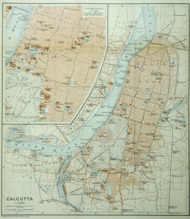 Map of Calcutta, ca 1914