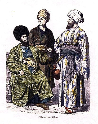 Uzbek men from Khiva, ca. 1861–1880