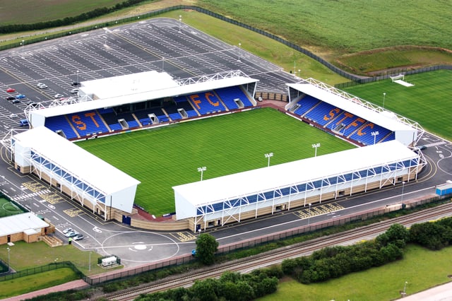 The New Meadow football stadium, home to Shrewsbury Town Football Club.