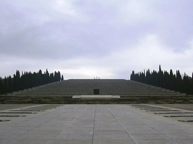The Redipuglia War Memorial (Italy), the resting place of approximately 100,000 Italian soldiers dead in battles of the First World War