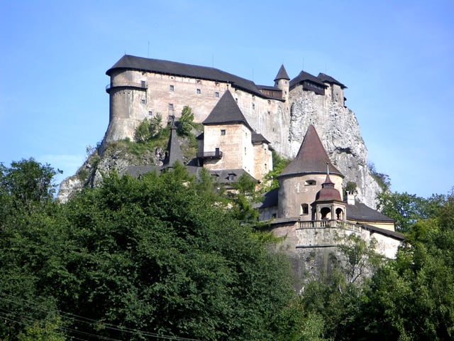 Castle – a traditional symbol of a feudal society (Orava Castle in Slovakia).