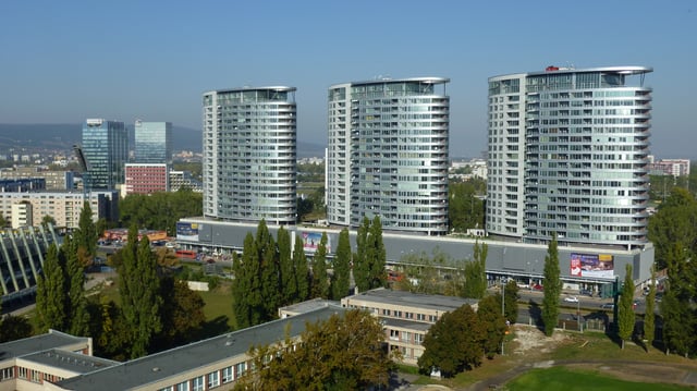 High-rise apartments in Bratislava