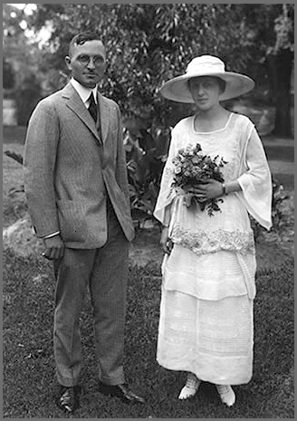 Harry and Bess Truman on their wedding day, June 28, 1919