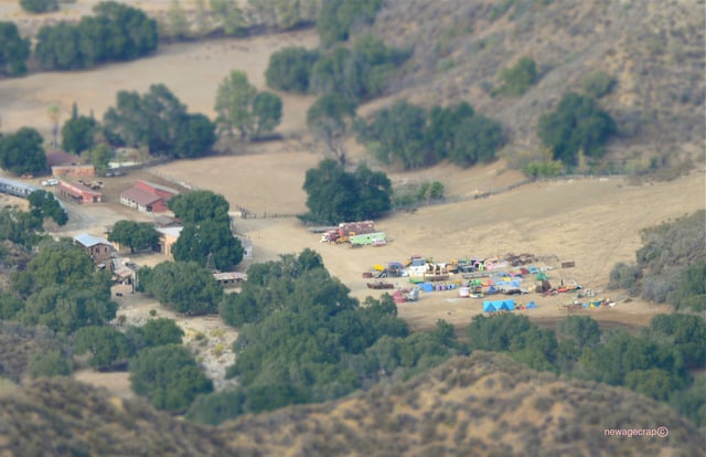 The storage area of the Wipeout set at Sable Ranch, as seen in 2013