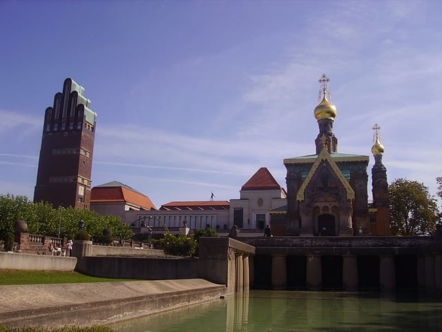 Darmstadt Mathildenhoehe and Russian Tsar's chapel