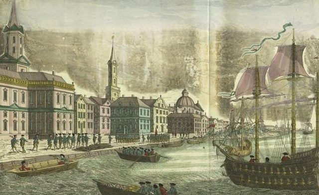The arrival of British troops in New York in 1776