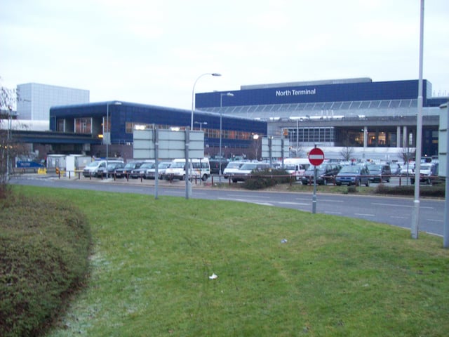 Gatwick's North Terminal building and transit station before renovation