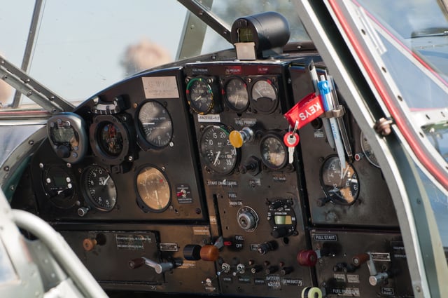 Flight instruments of a Gomhouria 181 Mk6