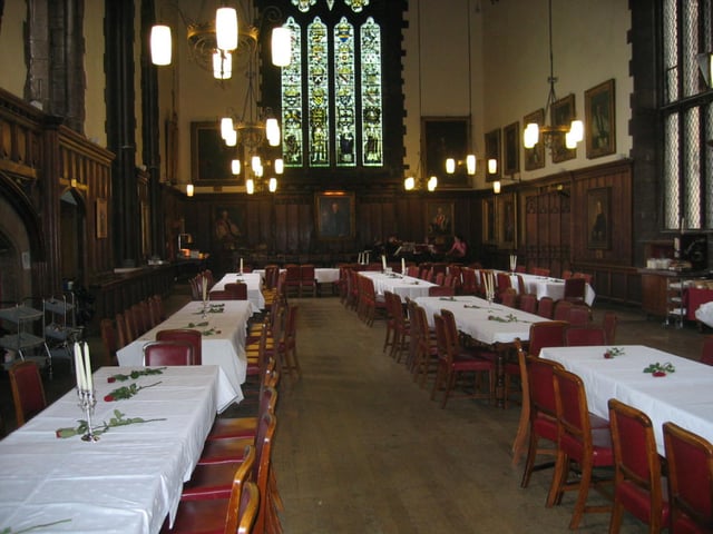 The Great Hall at University College - communal dining is traditional at most Durham colleges