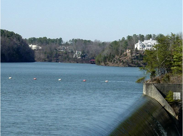 The spillway at Lake Tuscaloosa