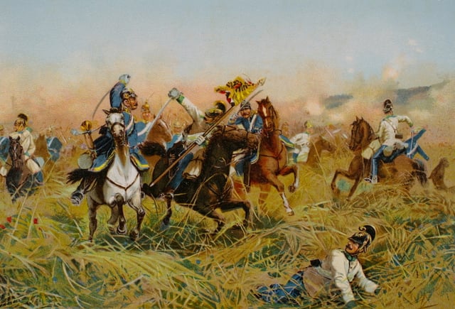 Cavalry clash at the Battle of Nachod