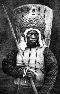 A Nauruan warrior, 1880