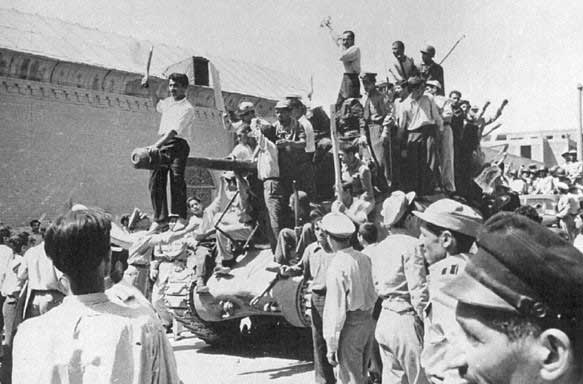 Tehran men celebrating the 1953 Iranian coup d'état