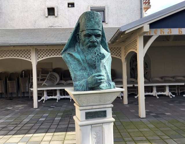 Monument to Nikolaj Velimirović in Šabac