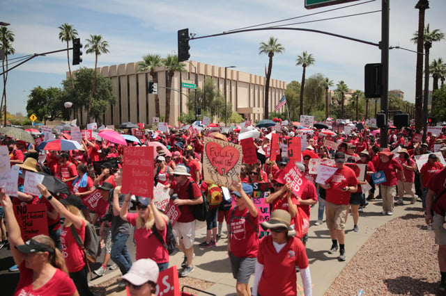 Arizona teacher's strike and rally on April 26, 2018