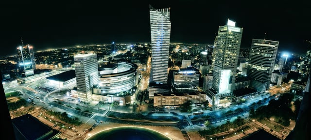 Warsaw is the financial and economic hub of Poland.