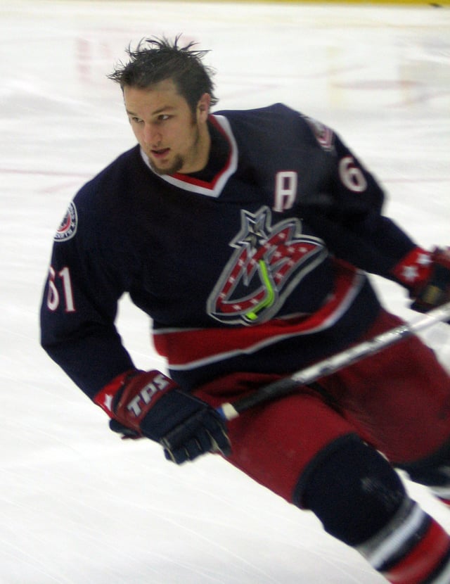 Rick Nash in 2006, playing for the Columbus Blue Jackets