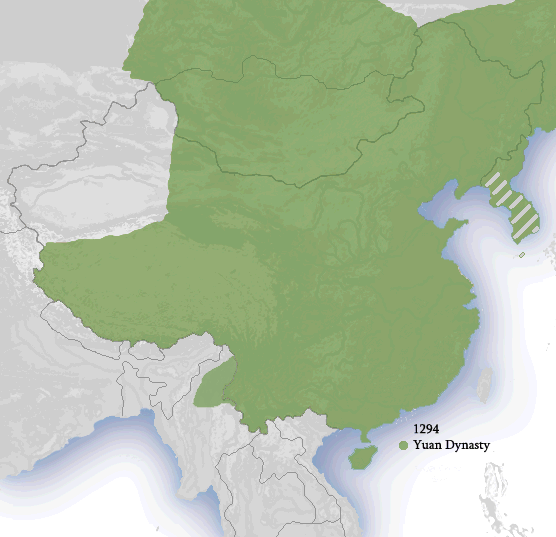 The Mongol Yuan dynasty, c. 1294.