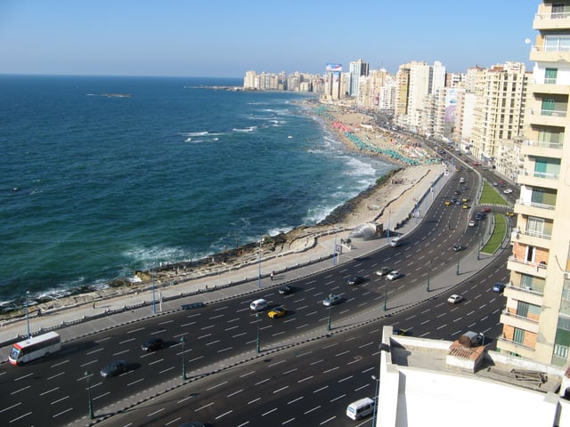 Alexandria, the second largest city on the Mediterranean after Istanbul, Turkey