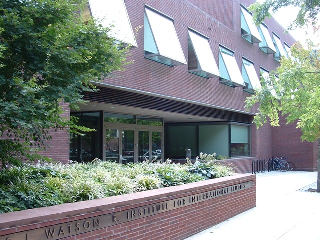 The Watson Institute for International and Public Affairs, built 2000-2002, designed by Rafael Viñoly