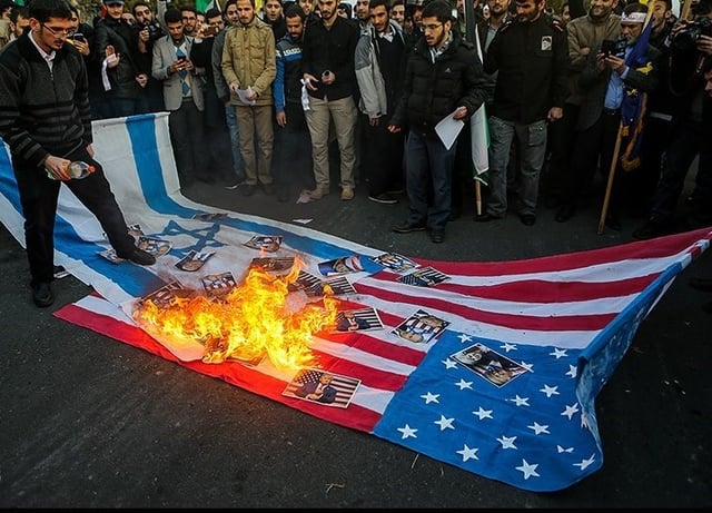 Protest against U.S. recognition of Jerusalem as capital of Israel in Tehran, 11 December 2017