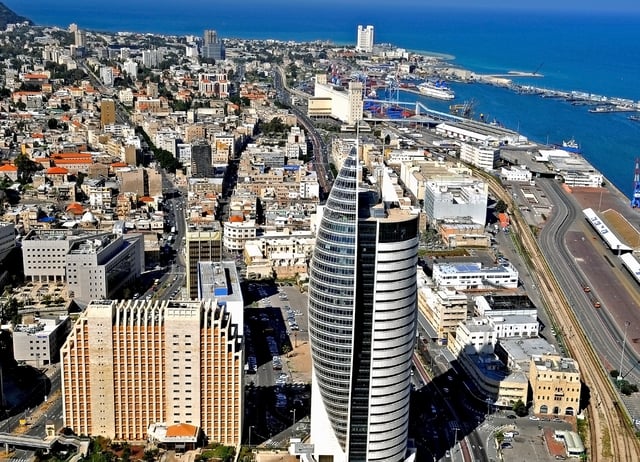 Downtown Haifa and port