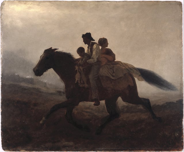 Eastman Johnson (American, 1824–1906). A Ride for Liberty – The Fugitive Slaves (recto), ca. 1862.